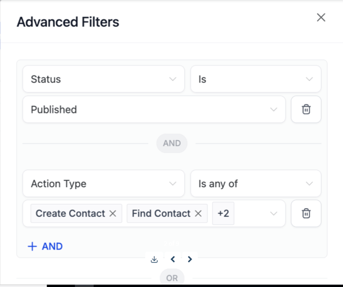 Advance Filters
