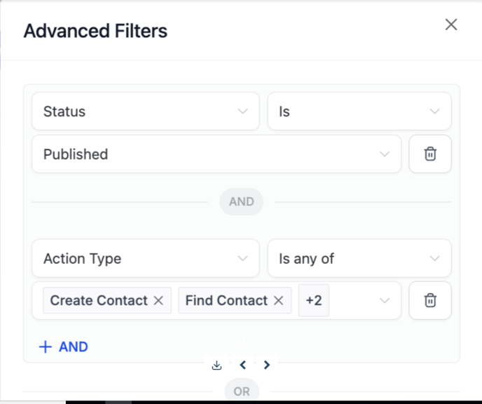Advance Filters