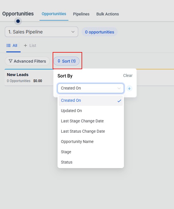 Pipeline - Filters & Sorting 2